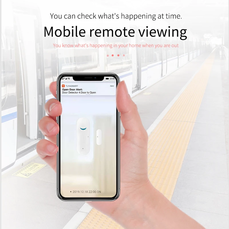 Детекторы Tuya Smart WiFi датчик для двери открытия дверей приложение Life совместимо с