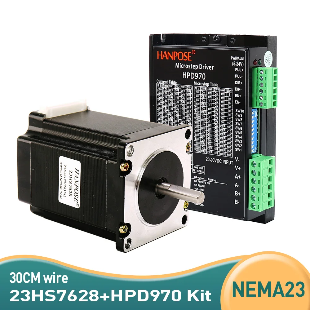 

Nema23 Stepper Motor Driver 2-Phase 4-Lead 23HS7628-HPD970 2.8A 189N.cm CNC Laser And 3D Printer 57 Stepper Motor