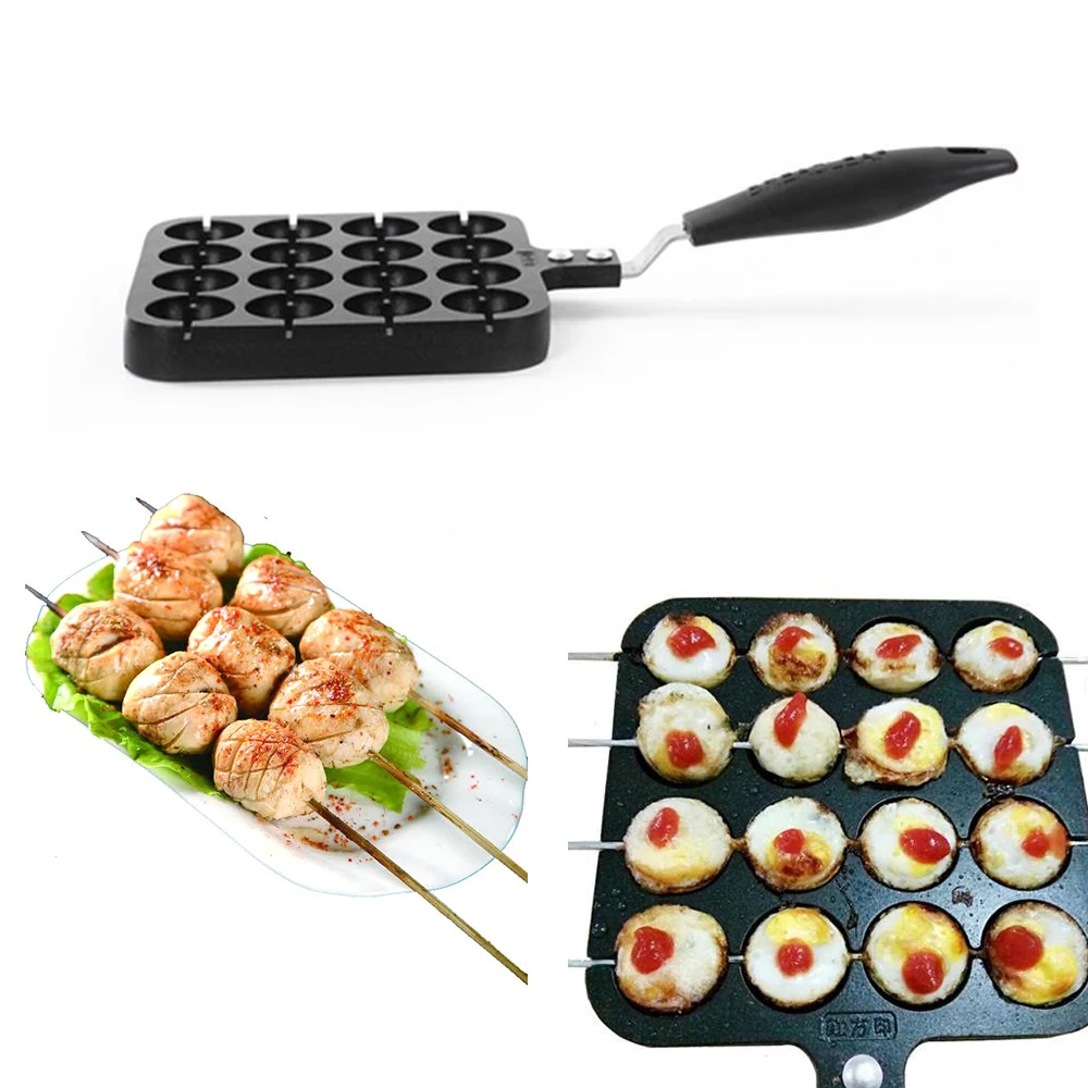 Кастрюля Takoyaki из алюминиевого сплава 16 полостей устройство для приготовления