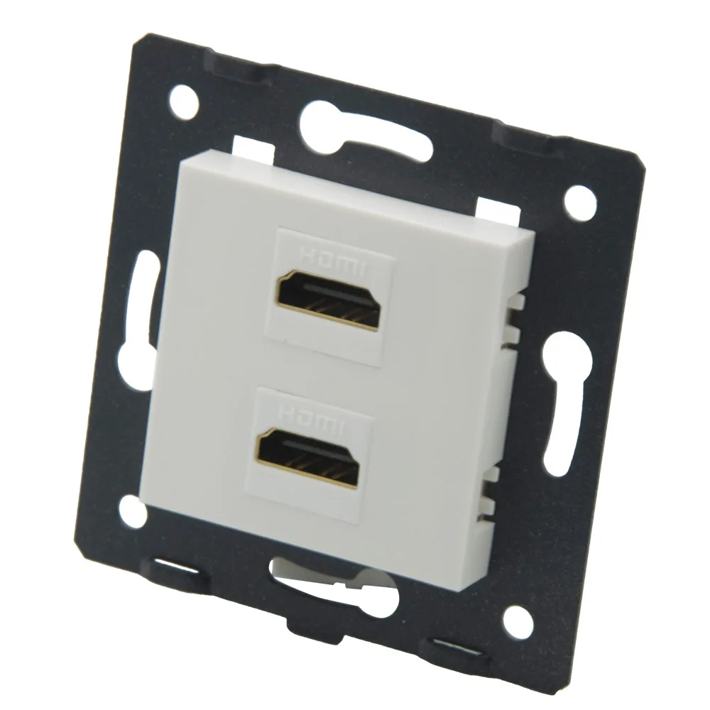 EU 80 Style 2 порта HDMI мама-мама настенная пластина поддержка 4K |