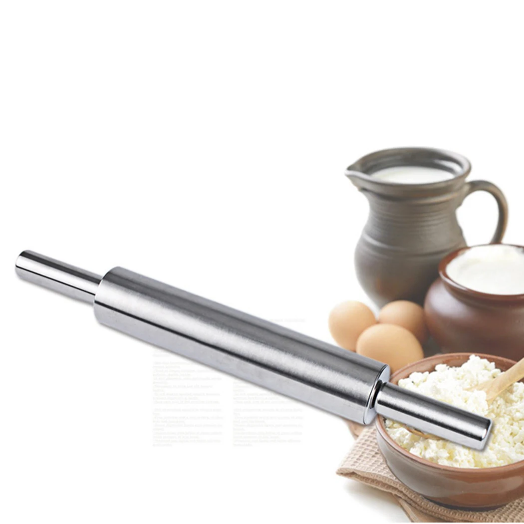 

Stainless Steel Pastry Roller Stick Tool 1Pcs 43cm Handle Pastry Pizza