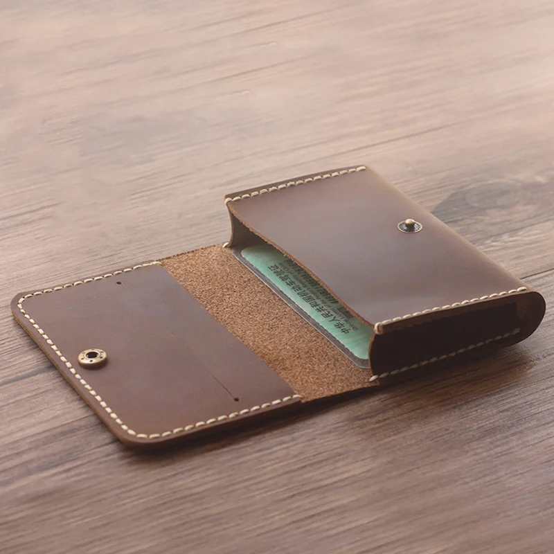 AETOO Leather handmade business card holder minimalist bag large-capacity multi-function silver wallet | Багаж и сумки