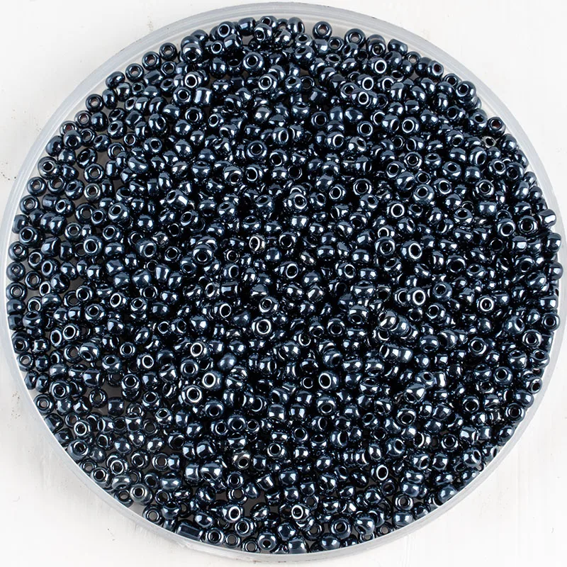 Оптовые металлические черные бусины 2 мм чешские для изготовления ювелирных