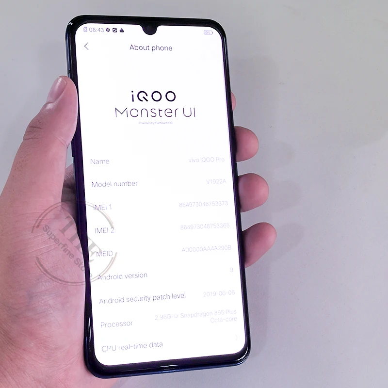 IQOO Pro 4G глобальная ПЗУ Поддержка Google NFC 8 Гб 12 Гб 128 ГБ 256 ГБ задняя 3 камера 48MP 13MP 2MP Snapdragon 855 Plus мобильный телефон