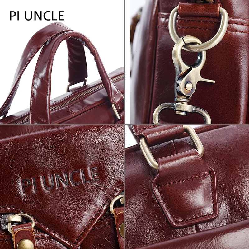 PI UNCLE мужская сумка мессенджер из натуральной кожи мужские сумки через плечо