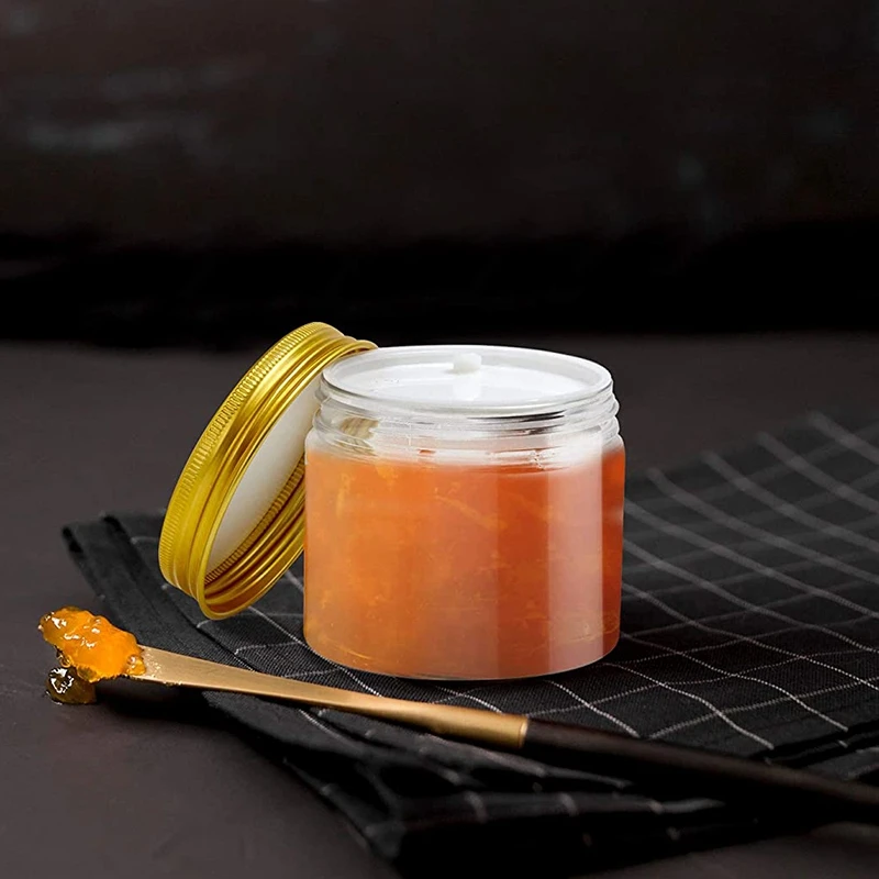

6Pcs Plastic Jar with Lid, Transparent Jar with Lid, Plastic Mason Jar, Cosmetic Storage Container, Slime Storage Jar