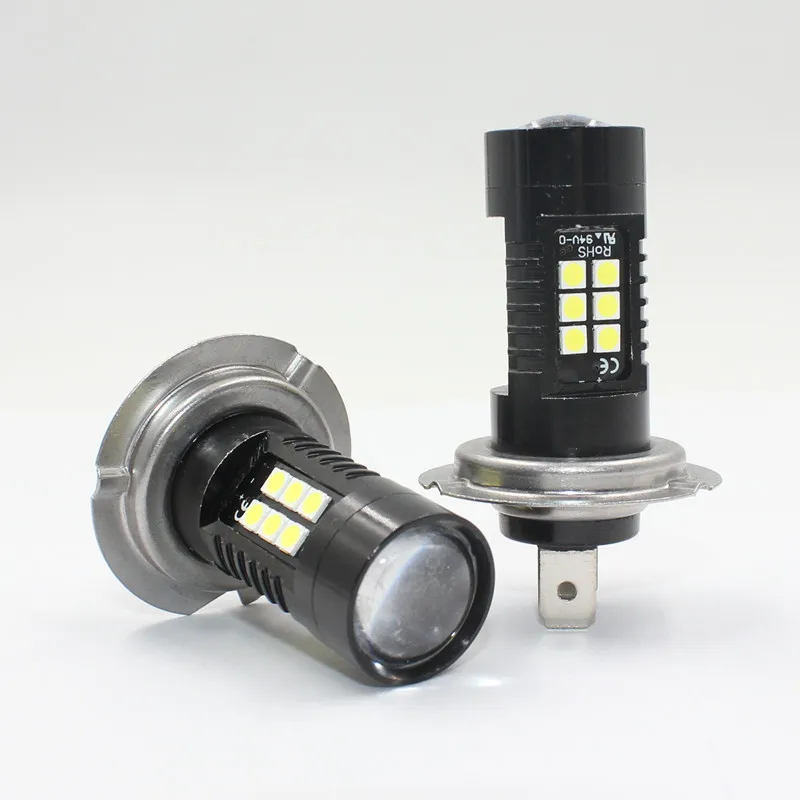 FSTUNING 2x H7 автоматические светодиоды для авто DRL Вождения LED светильник 21SMD CANBUS