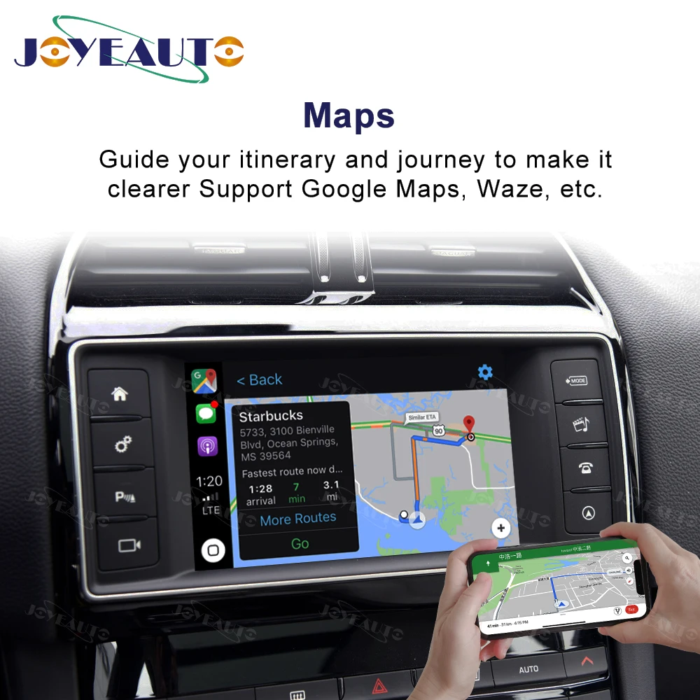 Joyeauto беспроводной Apple Carplay для Jaguar F Pace SUV 2015 Android Auto Mirror Wifi iOS13 Автомобильная камера