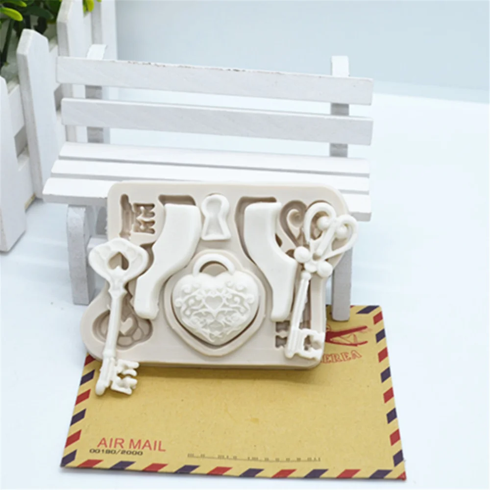 Luyou DIY ключ силиконовая резина прессформы Fondant (сахарная) пресс-форма для тортов