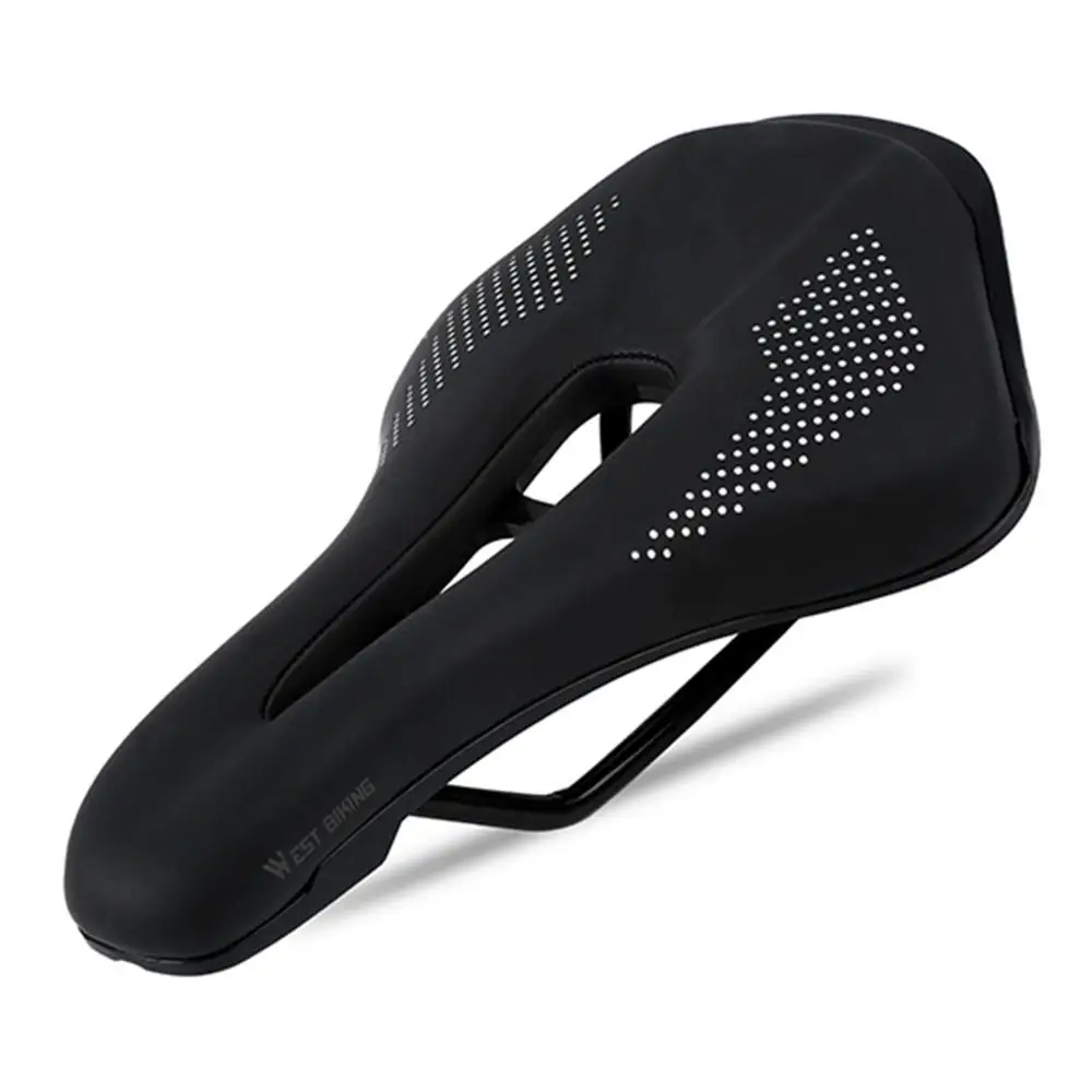 

WEST BIKING Bicycle Saddle Seat Durable Mountain Bike Sillin Bicicleta Carretera Soft PU Leather Road MTB Bike Hollow Cushion