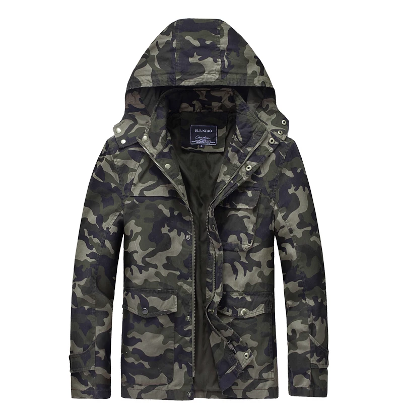 ReFire gear Осенняя теплая камуфляжная куртка с капюшоном мужская зимняя Ветровка Военная тактическая куртка камуфляжные повседневные штаны с карманами пальто