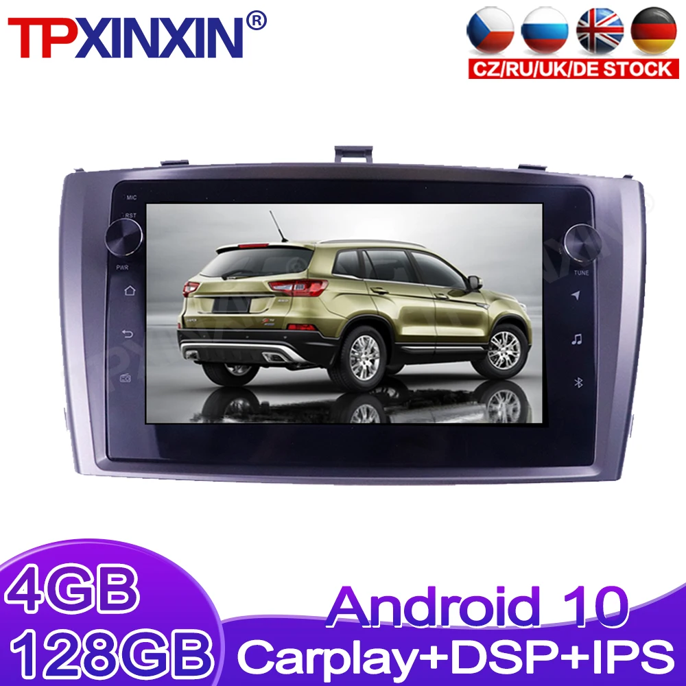

Android 10 4G + 128 ГБ для Toyota AVENSIS 2009 2010 2011 - 2015 беспроводной Carplay DSP Автомобильный мультимедийный радиоплеер GPS навигация