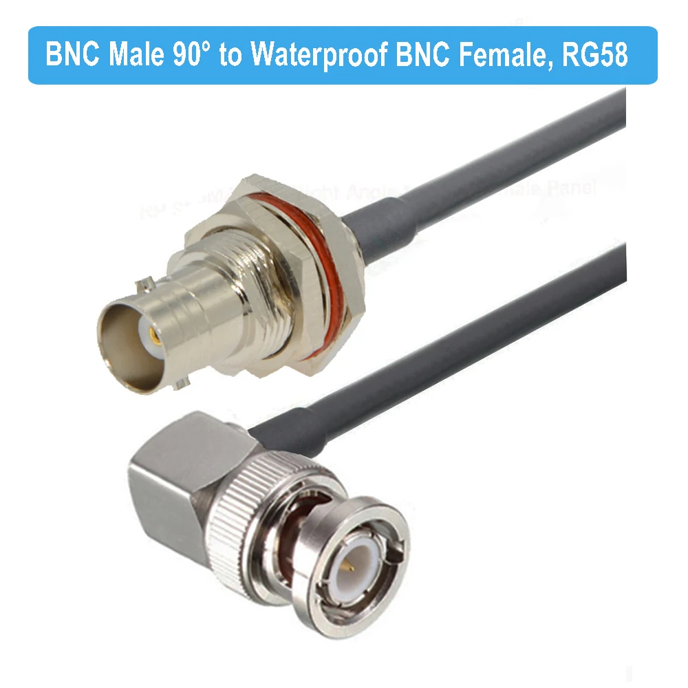 Коаксиальный кабель RG58 с разъемом BNC папа и штекером 50 ом обжимный Соединитель