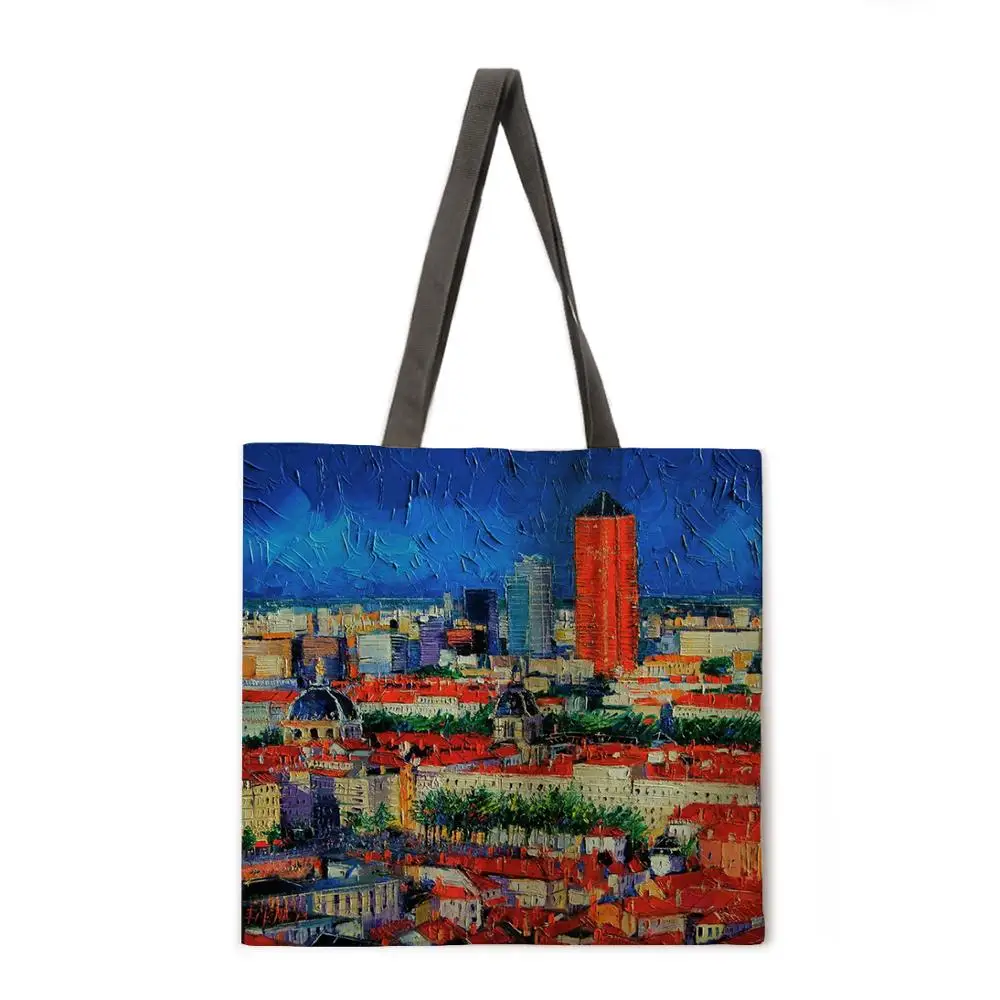 Складная женская сумка для покупок с рисунком| |