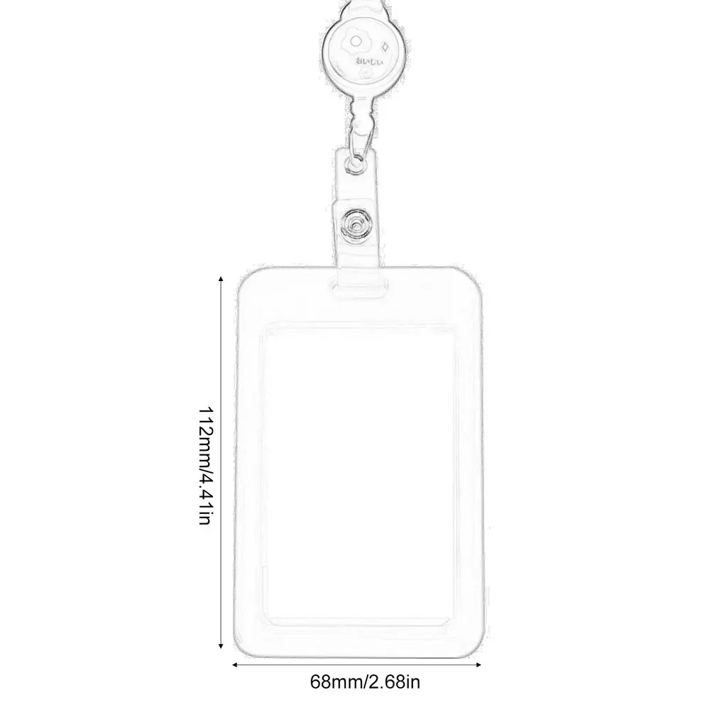 

Student Corrosion ID Card Cover With Lanyard Retractable Buckle Abrasion Waterproof And Sealable Campus Card