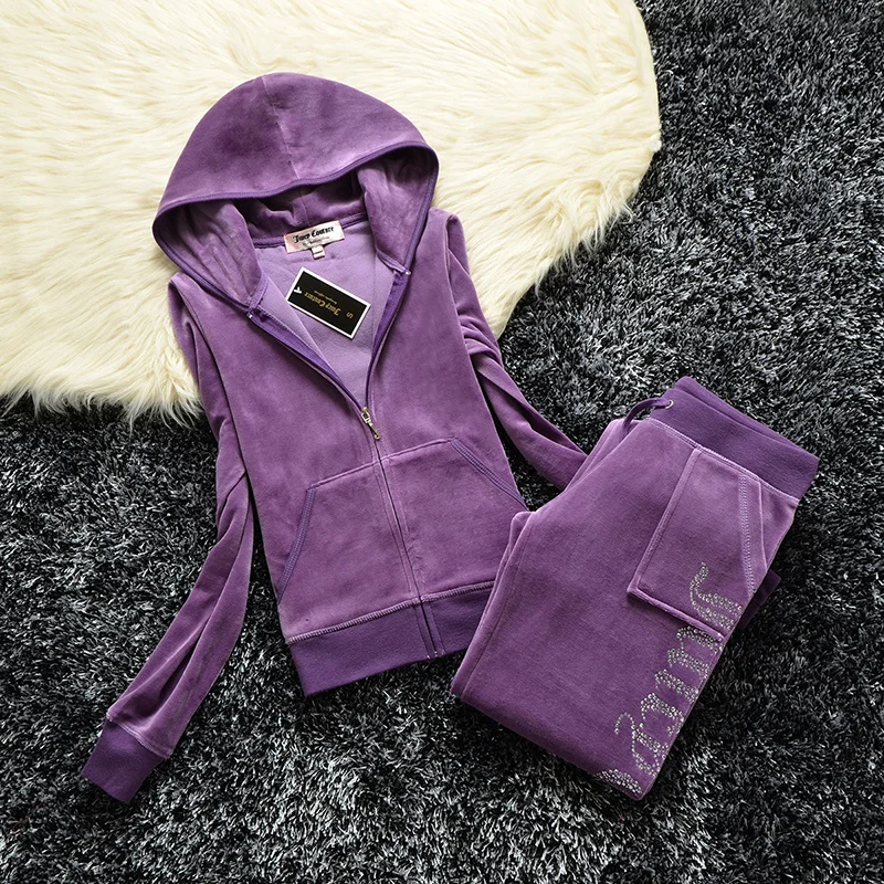 autumn winter 2021 womens brand velvet fabric tracksuits velour suit women track suit hoodies and pants fat sister sportswear free global shipping