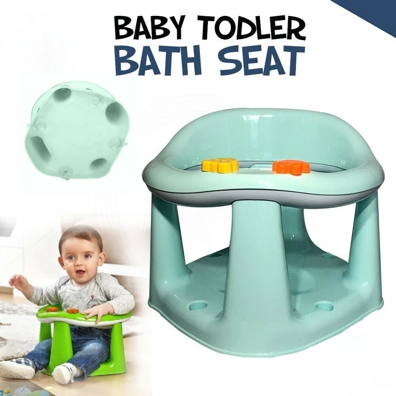 Детское сиденье 3 в 1, детское сиденье для ванны, обеденной комнаты и активного отдыха, сиденье с кольцом, зеленое