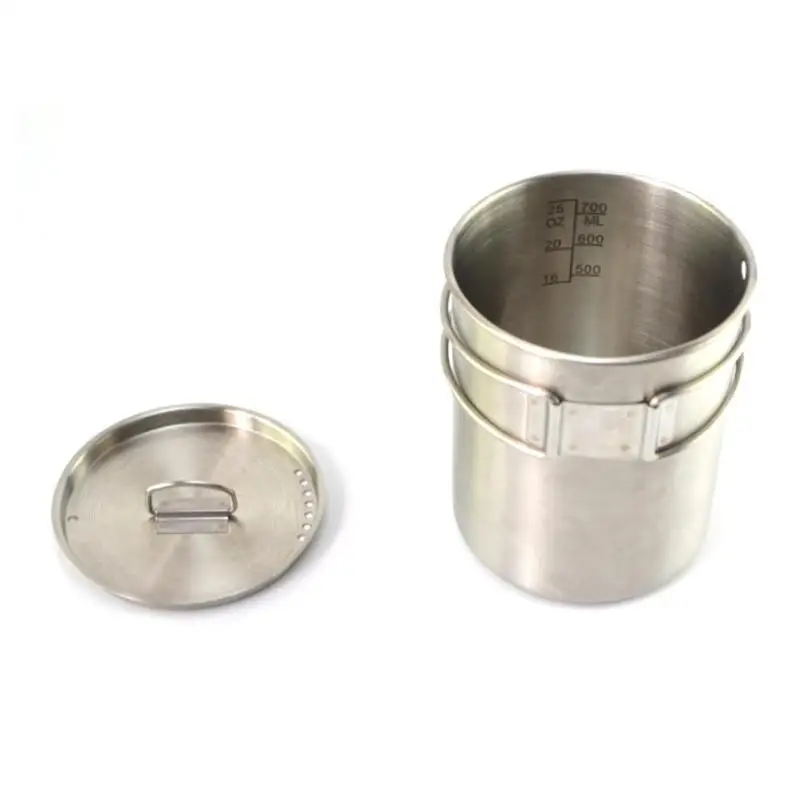 700 мл походная посуда Сверхлегкая титановая сковорода для кемпинга на открытом