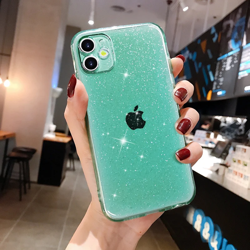 

Luxury Candy Transparent Phone Case For iphone 11 12 mini Pro Max XS X XR 7 8 plus SE 2020 Soft Silicone Shockproof Cases Cover