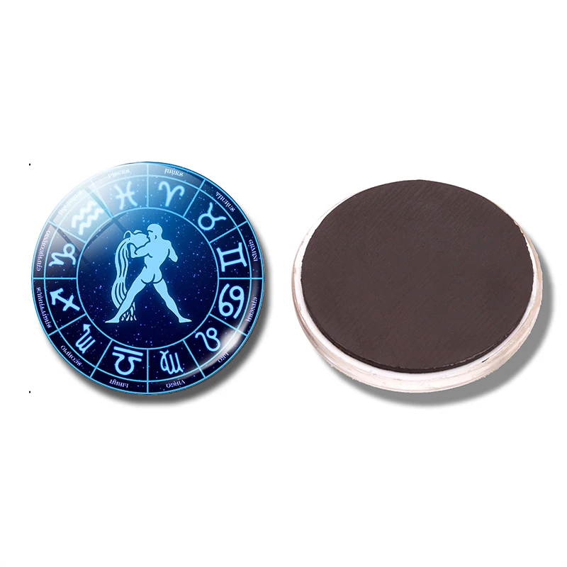 12 созвездий магнит на холодильник Знак зодиака 30 мм магниты Лев Скорпион Овен