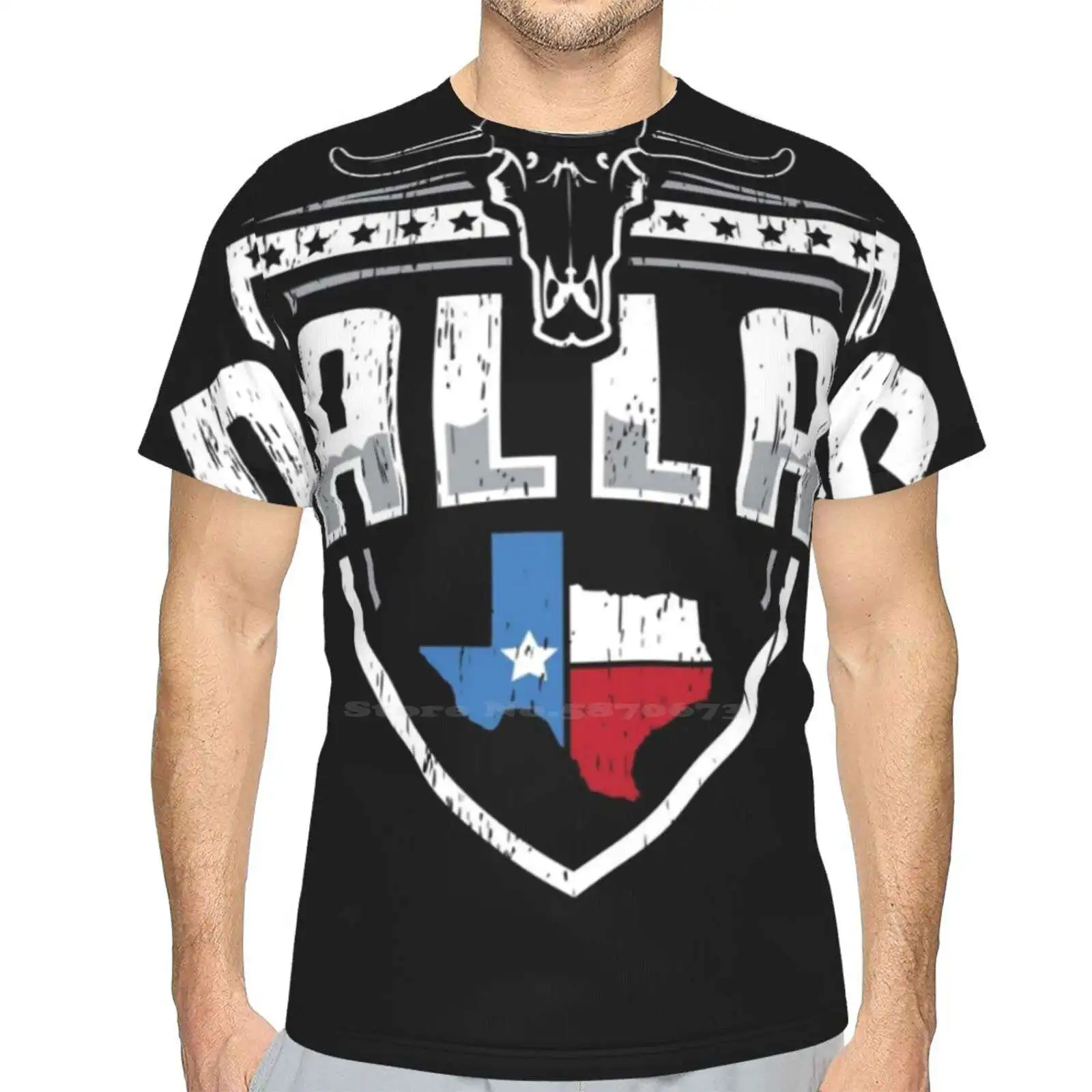 Футболка мужская с коротким рукавом Топ Даллас Техас Ковбойз Университет Tx