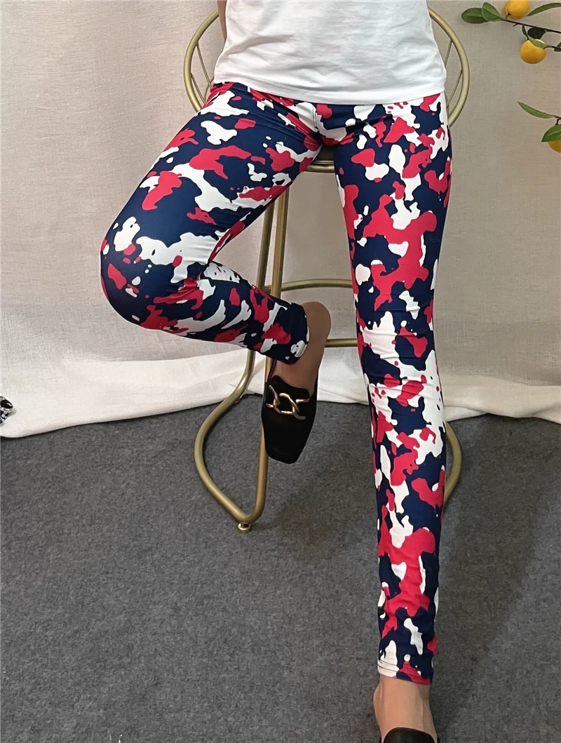 

2021 New Arrivals Custom Design Butter Soft Stretch Tight Pants Elastic Women Camouflage Leggings Free Shipping