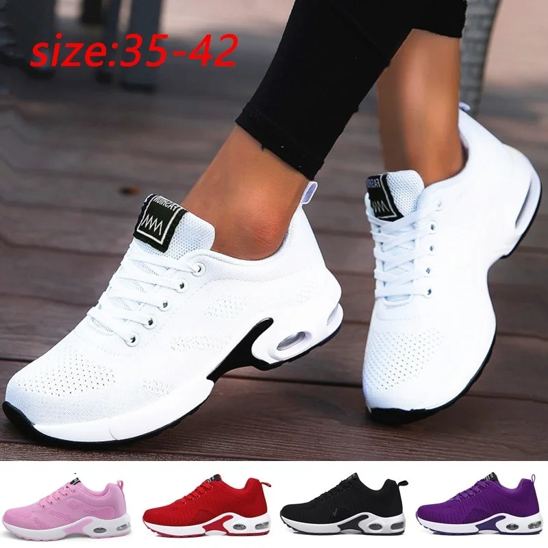 

Fashion Women Lightweight Sneakers Running Shoes Outdoor Sports Shoes Breathable Mesh Comfort Running Shoes Air Cushion Lace Up