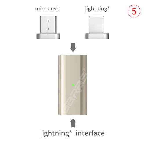 GARAS для iphone адаптер для type C/Micro USB Магнитный адаптер для iphone/Android 3в1 кабель для передачи данных конвертер для Micro USB/USB C - Цвет: 8Pin to micro 8PIN