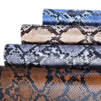 50138cm pu snake grain artificial faux leather fabirc for bags making diy handmade decoration