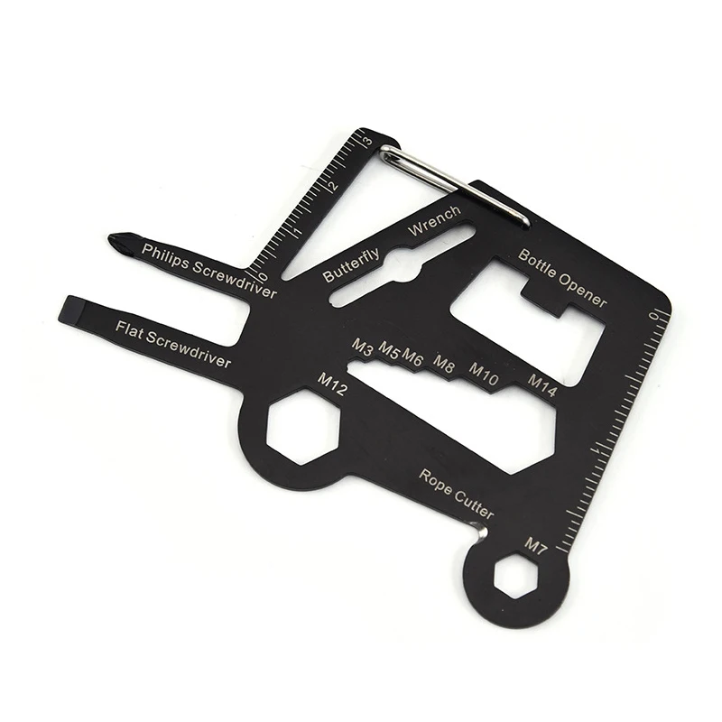 

Многофункциональная мини-карта из нержавеющей стали для инструментов для кемпинга на открытом воздухе экстренный многофункциональный ком...