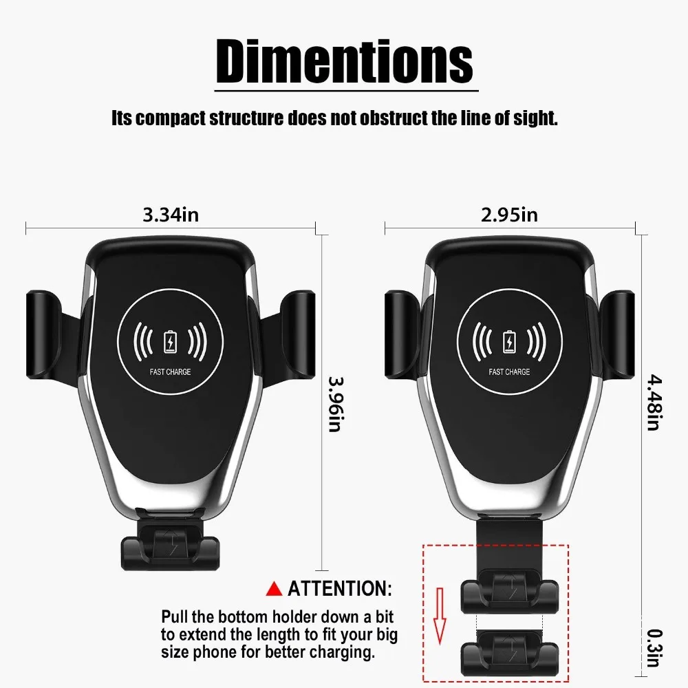 

10W Car Mount Wireless Charger for Mobile