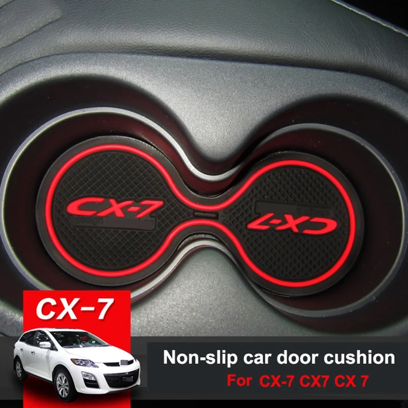 16PCS Non-Slip Interior Cup Pad Door Mat Center Liner Accessories For Mazda CX-7 CX7 CX 7 2014-2020 | Groove