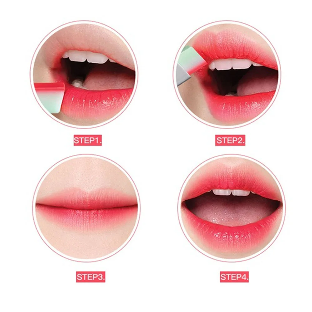 Fashion Korean Nutritious Lipstick V Cutting Two Tone Tint Silky Moisturzing Nourishing Lip Balm Gradient color Cosmetic | Красота и