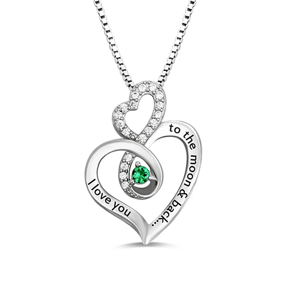 

Ожерелье Uonney из серебра 925 пробы под заказ, ожерелье с камнем-талисманом в форме сердца бесконечности, подарок для женщин, ювелирные изделия ...