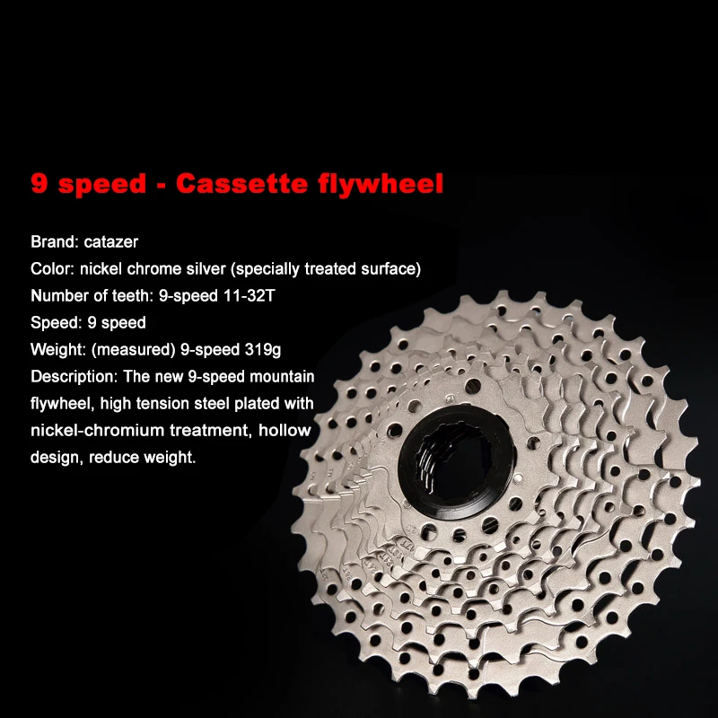 

Mountain Bike 9-speed Cassette Bicycle Flywheel27-speed Gear 11-32T Mountain Bike Parts