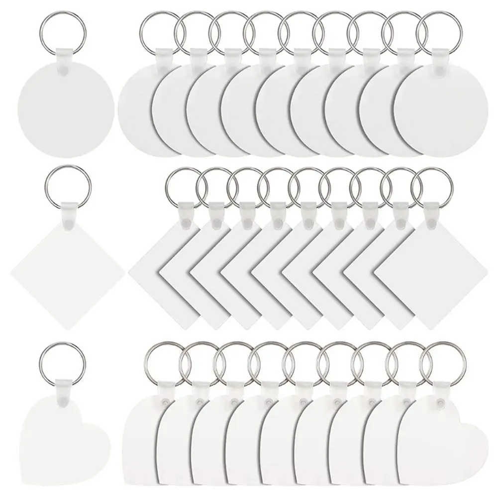 30 шт DIY сублимационные пустые брелки термальная передача брелок двухсторонний