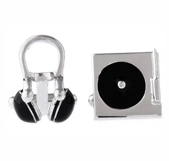 10 пар/лот наушники Запонки музыка прослушивание DJ наушники CD плеер запонки ушные чашки Walkman Запонки мужские ювелирные аксессуары