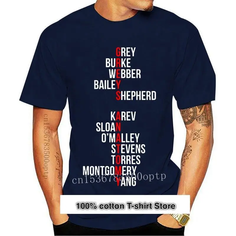 

Camiseta de manga corta para hombre, camisa de Greys Anatomy Grey, Webber, Ravel, Pastor, novedad