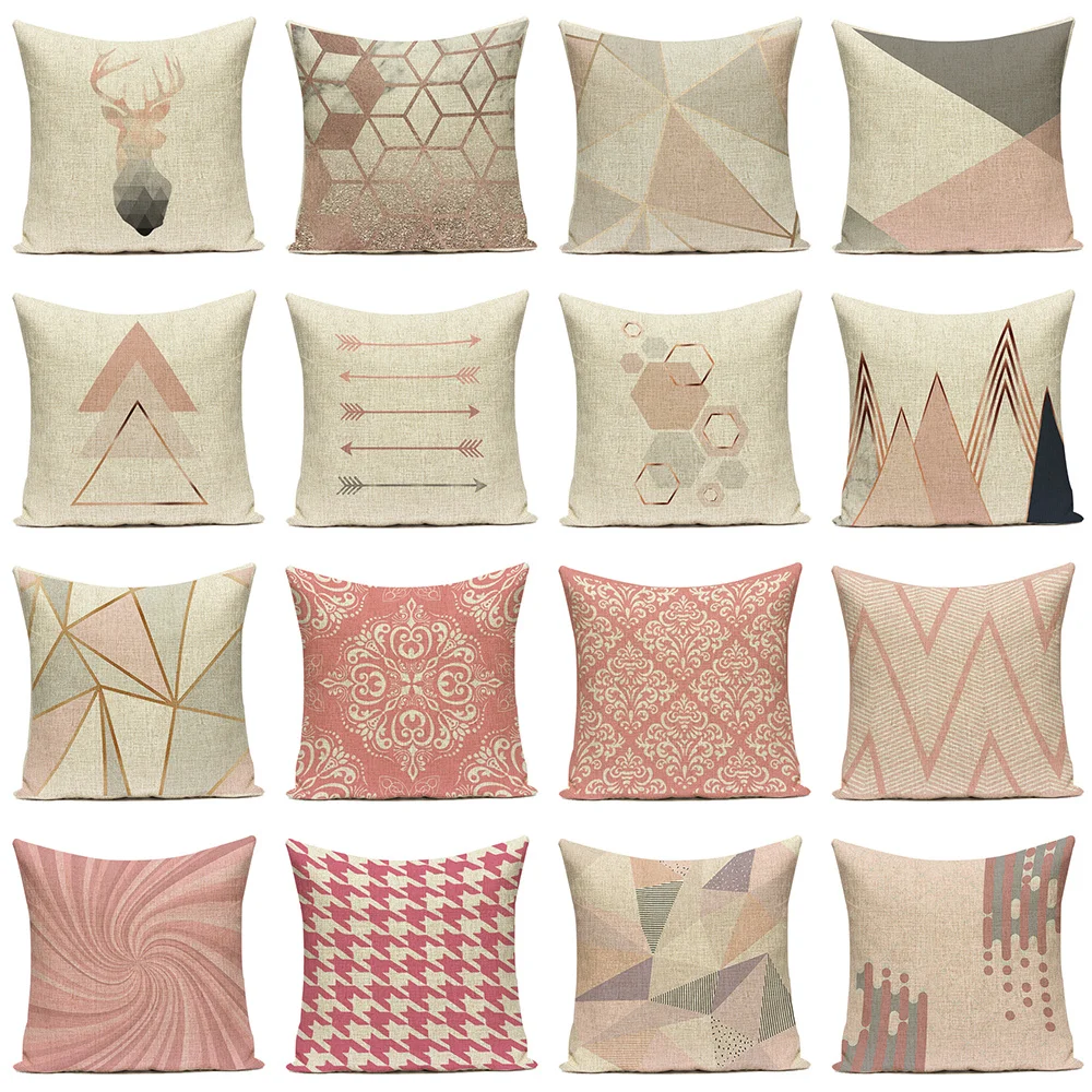 Чехол для подушки с геометрическим рисунком