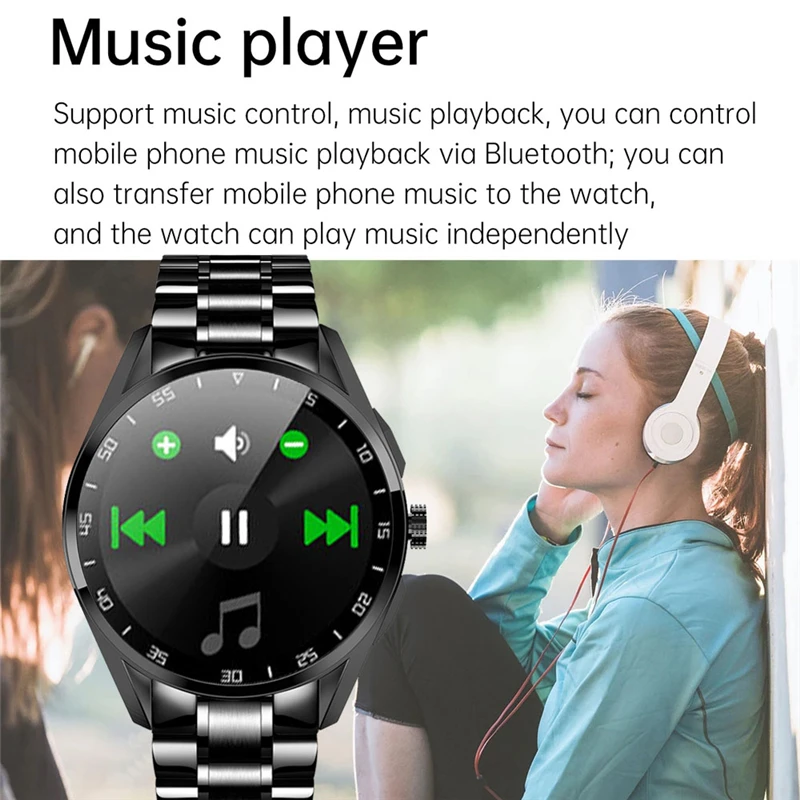 

LIGE 2021 New Bluetooth Call Smart Watch Men Sports Pedometer Heart Rate Sleep Watch Men Smartwatch IP68 Waterproof M