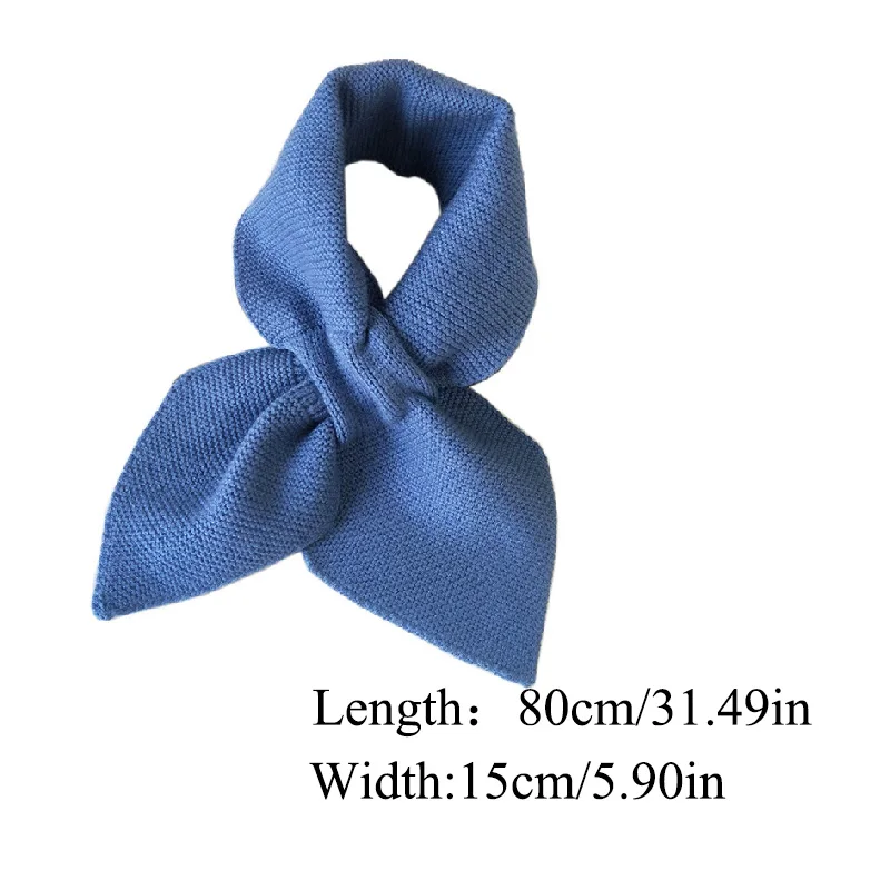 

Winter Soft Scarves colorful Sharp Corner scarf fashion Neck Cross Knitted Scarf Unisex Scarves Crochet Neck Warmer Neckerchief