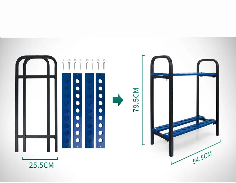 

Catazer Golf Club Rack Ball Show Frame Can Hold 18 Clubs Golf Training Aids