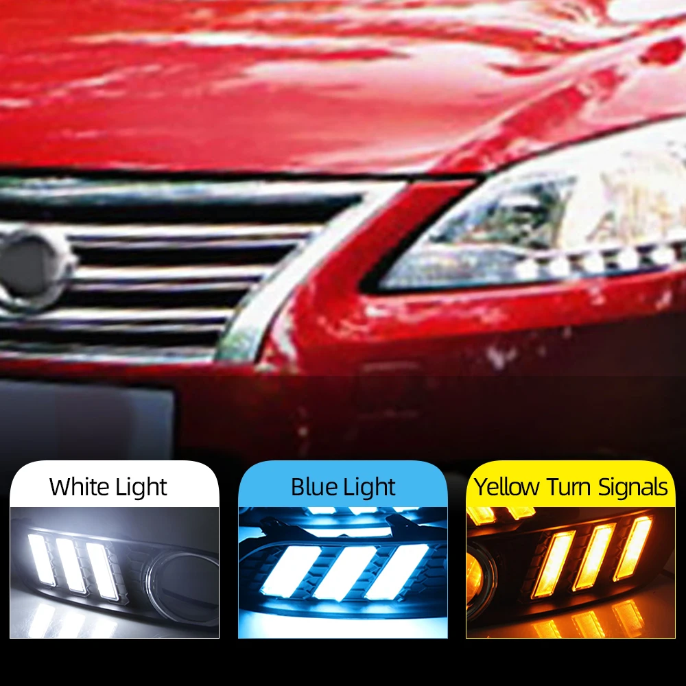 Автомобильные мигающие огни 1 комплект для Nissan Sylphy sentra 2013 2014 2015 светодиодный ные
