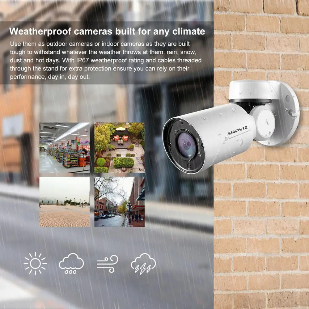 Anpviz Новые HD POE IP Камера в помещении/на открытом воздухе 5MP пуля Secuirty Камера s Pan/наклон/зум 4x Оптический зум Встроенный аудио IP камера Onvif NVR