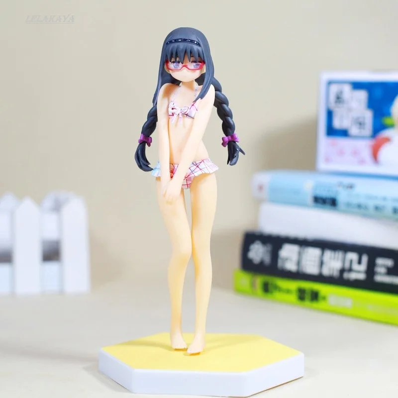 Купальники из аниме Puella Magi Madoka Magica Akemi Homura Ver. Бесплатная доставка фигурка ПВХ 16 см