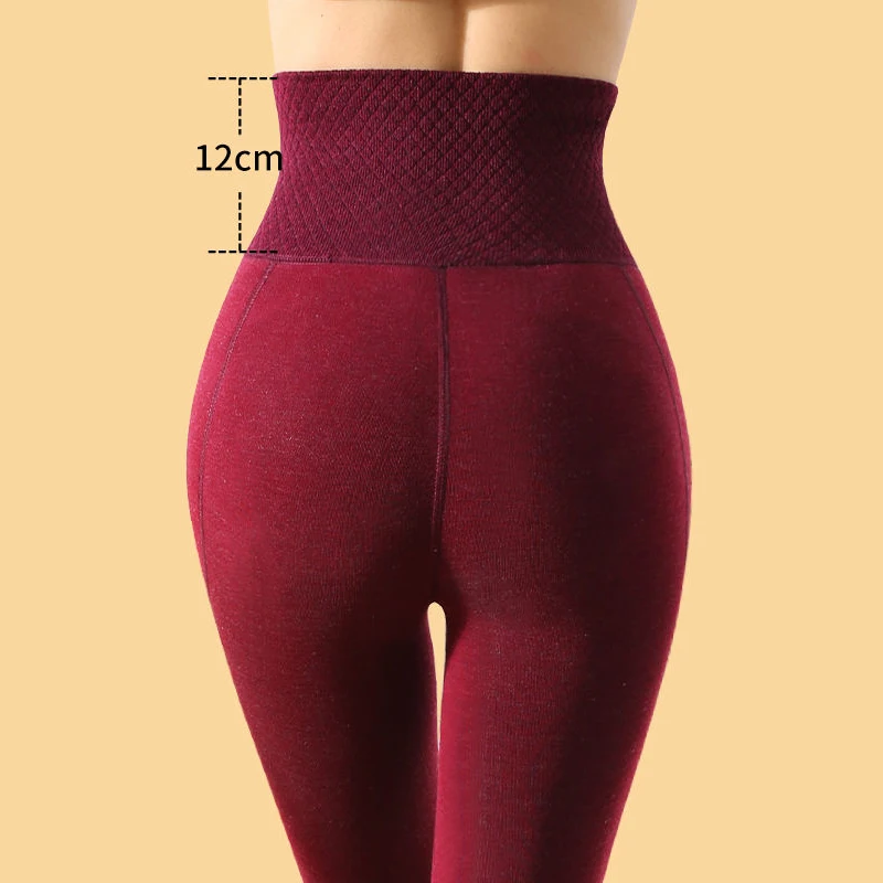 12CM High Waist Winter Thick Women Leggings Keep Warm Pants Casual Slimming Good Elastic Female Velvet Body Shaper | Женская одежда