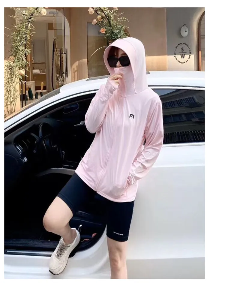 

Japanese sunscreen clothing for men and women summer outdoor cycling sports zipper hooded sunscreen clothing UV protection