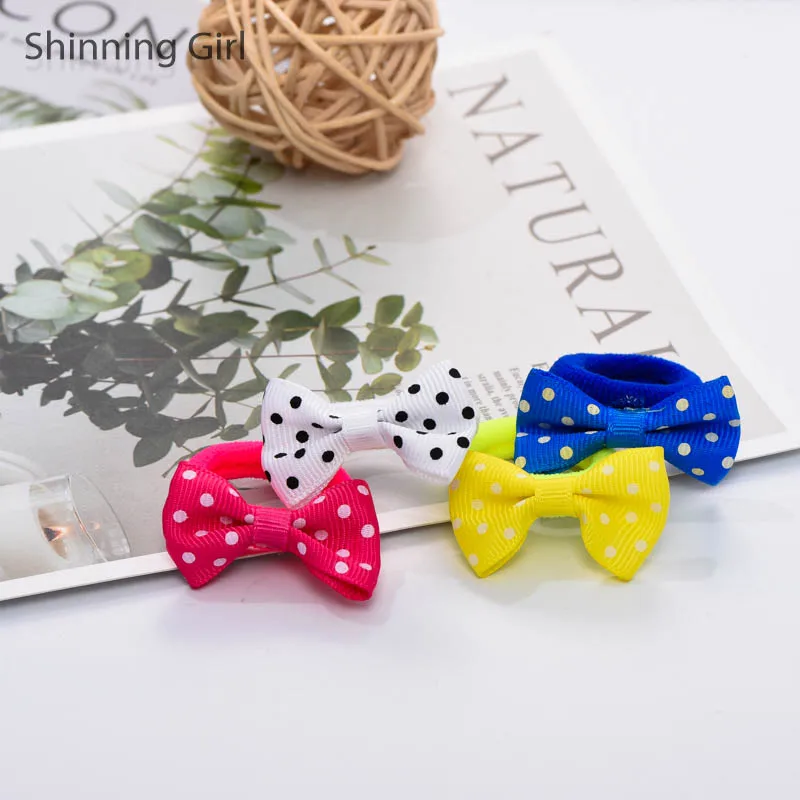 

40 pcs 2cm Flower Princess Headwear Hair Rope Girl Rubber Bands Holder Hair Accessories Headwear Children Hair Rope Hairdressing