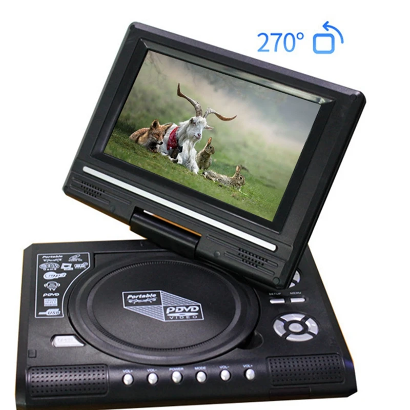 7 8 дюймов ТВ домашний автомобильный dvd-плеер портативный HD VCD CD MP3 DVD плеер USB SD