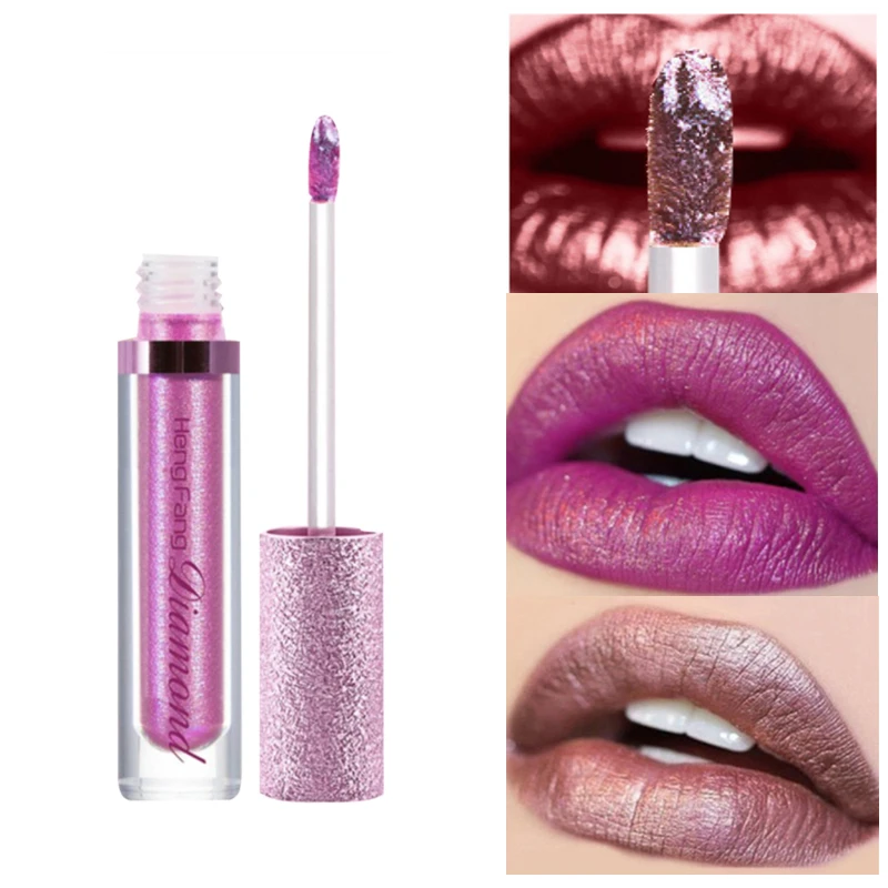 

11 Colors Metallic Shimmer Glitter Matte Lipstick Waterproof Sexy Nude Lipstick Satin Metallic Color Lasting Makeup Cosmetic
